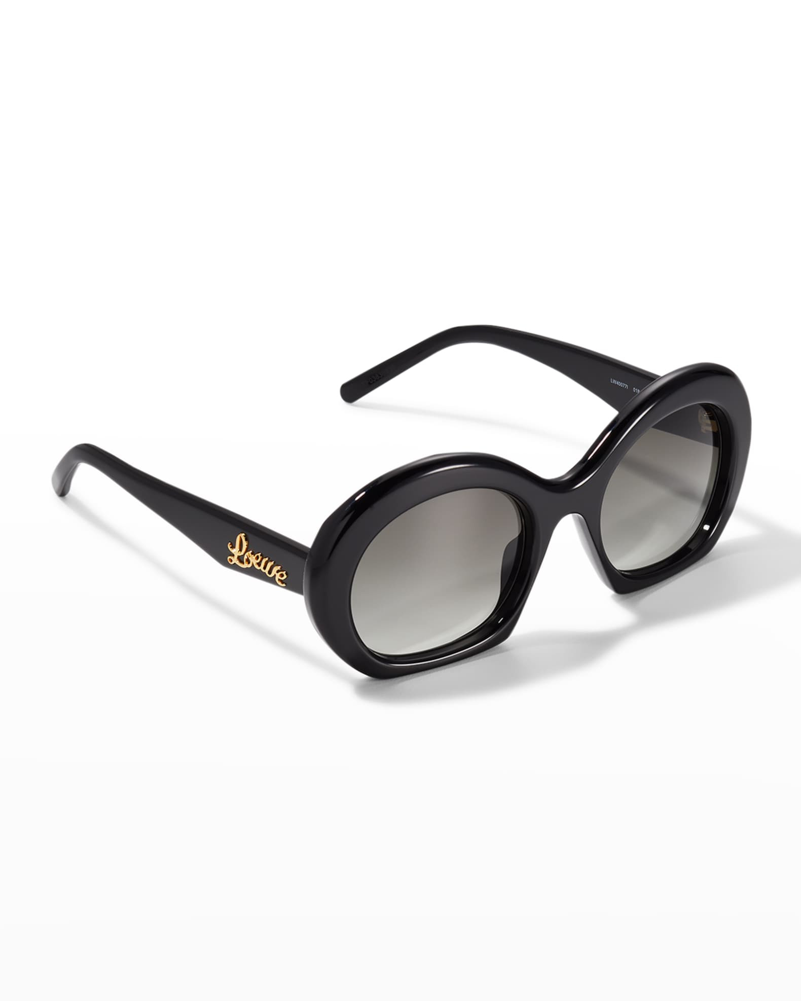 Loewe Logo Vintage Round Acetate Sunglasses | Neiman Marcus