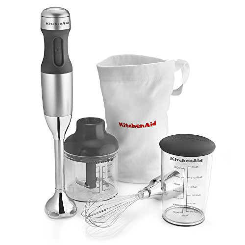 KitchenAid KHB2351CU 3-Speed Hand Blender - Contour Silver, 8 inches | Amazon (US)