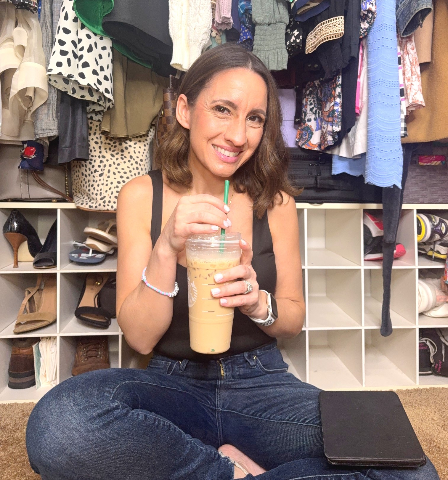 Reading, hanging out with my favorite Starbucks order, and wearing the softest black bodysuit. 
These jeans are from the brand Good American. I love them. They run tts. 
Bodysuit runs tts. I love that the straps are thick enough that I can wear it with a bra. 
I linked a few of books I’ve really liked  

#LTKPetite #LTKootd #LTKOver40