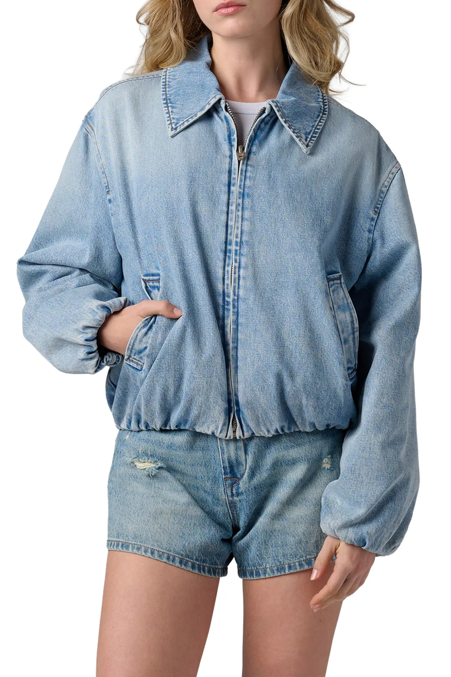 BLANKNYC Denim Bomber Jacket (Women) | Nordstrom | Nordstrom