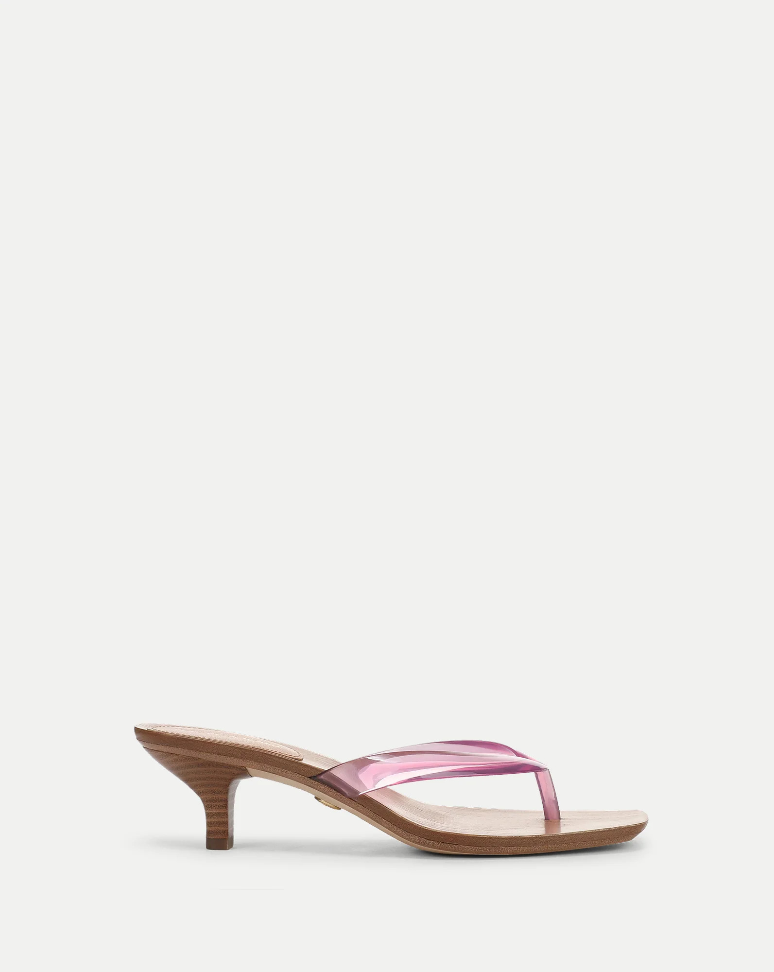 Clea Jelly Kitten-Heel Sandal in Petal Pink | Veronica Beard | Veronica Beard