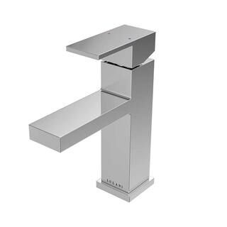 Lulani Santorini Collection. Single Hole Single-Handle Bathroom Faucet. in Brushed stainless fini... | The Home Depot