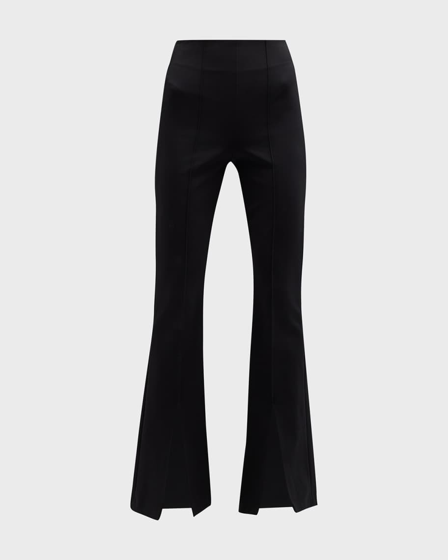 Alice + Olivia Emiko High-Waisted Slit-Cuff Pants | Neiman Marcus