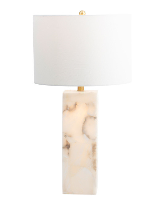 28in Alabaster Table Lamp With Nightlight | Bedroom | Marshalls | Marshalls