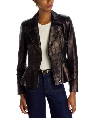 Lyric Peplum Biker Jacket | Bloomingdale's (US)