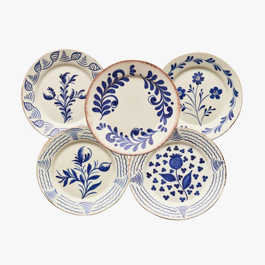 Casa Nuno Blue Assorted Plate Set | Dear Keaton