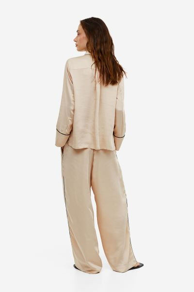 Satin Pajamas - Dark red - Home All | H&M US | H&M (US + CA)