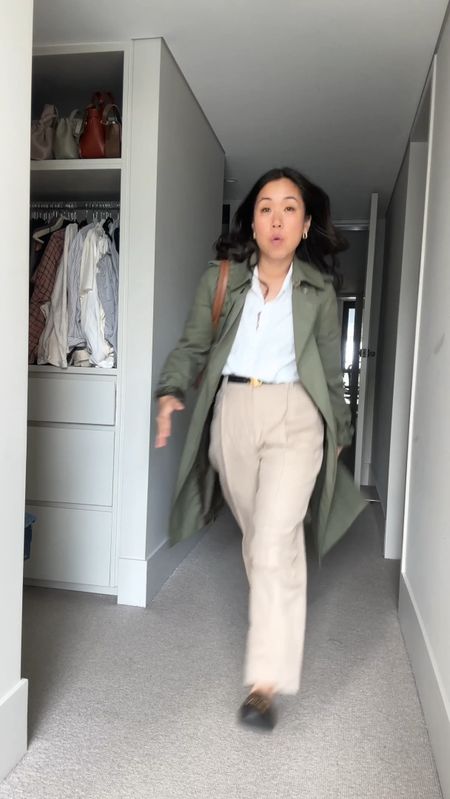 Size XS in the mango trench coat, similar versions of my trousers and shirt linked (exact pieces linked over on whatveewore.com) 

#LTKVideo #LTKworkwear #LTKstyletip