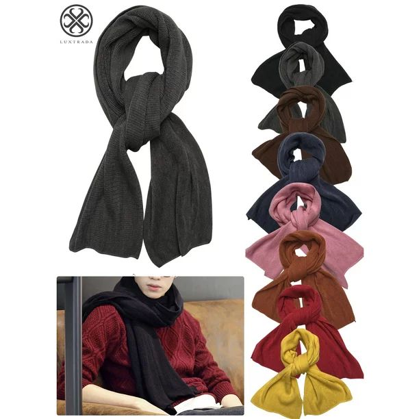 Luxtrada Large Soft Pure Cashmere Scarves Winter Warm Infinity Scarves Blanket Scarf Pure Color W... | Walmart (US)