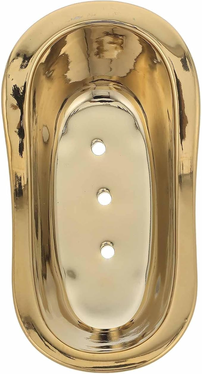 DECHOUS Ceramic Mini Bathtub Soap Dish with Drain Shower Soap Holder Suction Cups for Home and Tr... | Amazon (US)