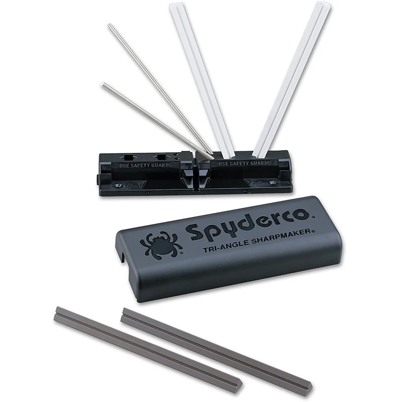 Spyderco Tri-Angle Sharpmaker with triangular ceramic stones set in its base