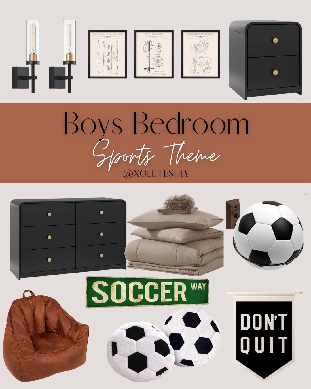 Modern boys sports bedroom with neutral decor, soccer accents, and cozy textures—perfect for a room that grows with them.


#LTKKids #LTKmomlife #LTKHome