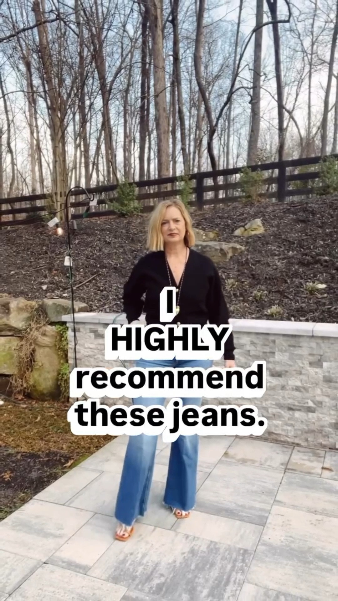 I highly recommend these jeans. They are so flattering and elevated. I wore them out one night and loved every minute. 

Comment PIXIE for the links. 

#modernmidlifecool #showupinmidlife #elevatedeveryday #over50style #quietluxury 

Comment PIXIE below to receive a DM with the link to this post on my LTK ⬇ https://liketk.it/5X0Pu