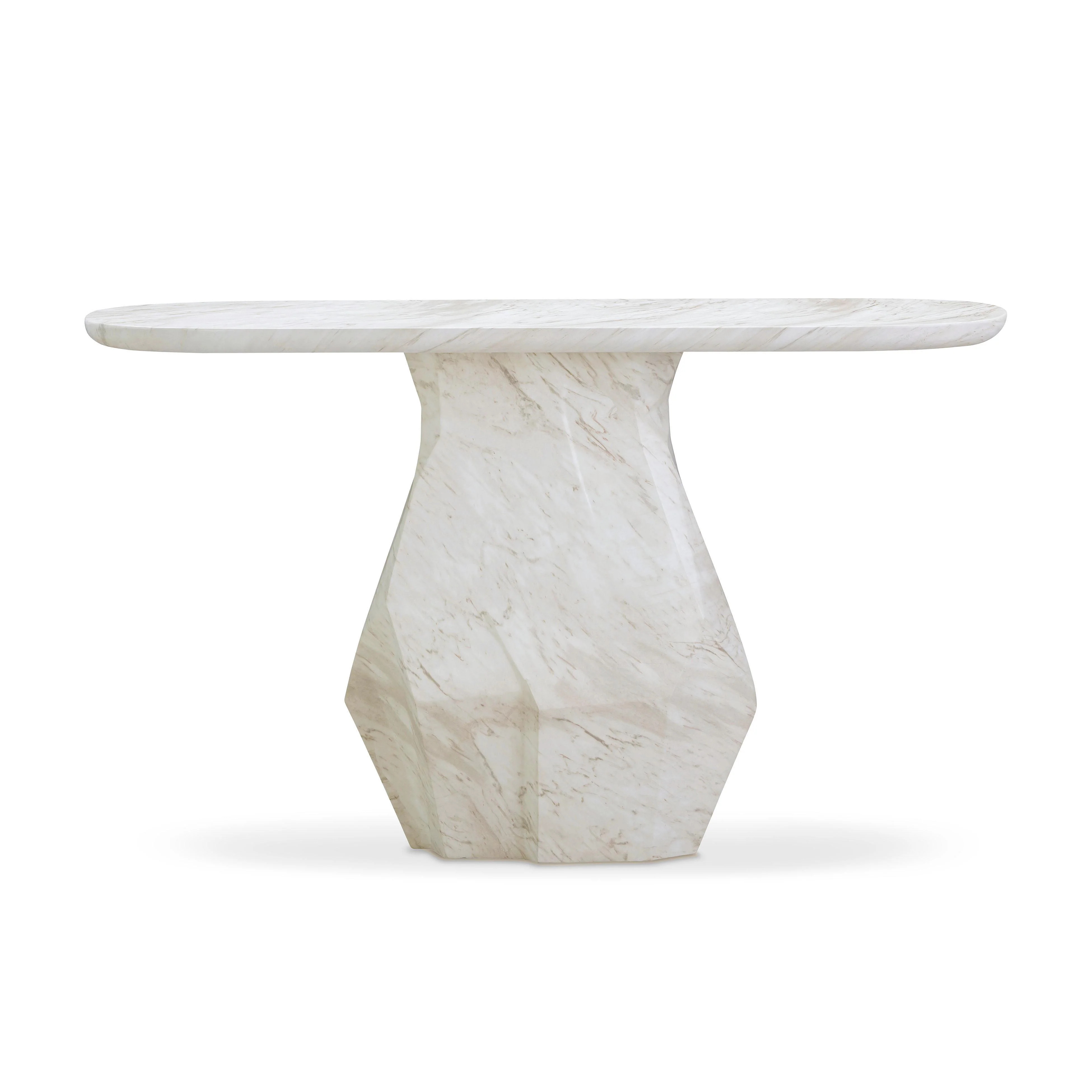 Esme 54" Faux Marble Indoor/Outdoor Console Table – TOV | TOV Furniture