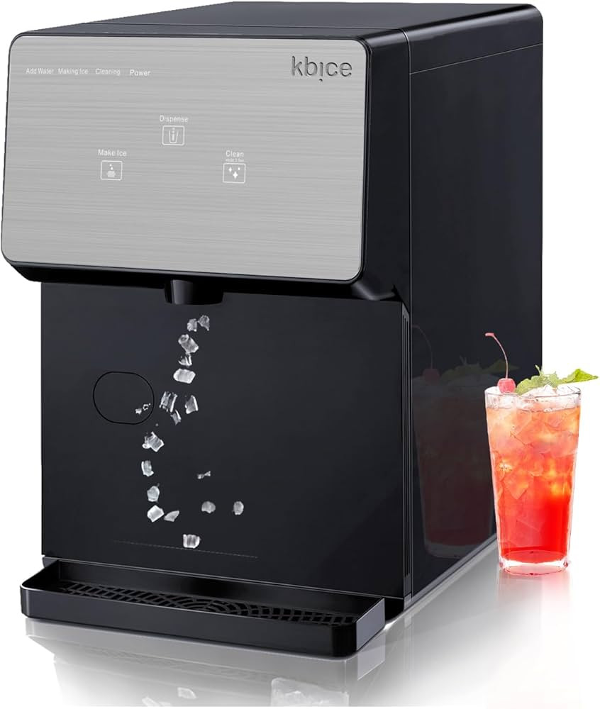 KBice 2.0 Self Dispensing Countertop Nugget Ice Maker, Crunchy Pebble Sonic Ice Maker, Produces M... | Amazon (US)