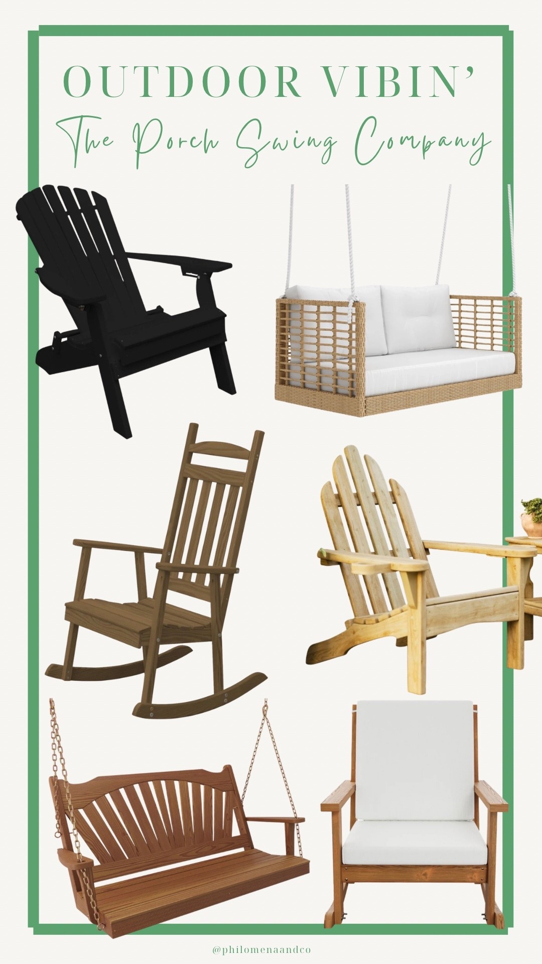 So many choices from The Porch Swing Company 

patio furniture, porch furniture, outdoor furniture, front porch decor, patio seating ideas, outdoor seating, porch seating, outdoor lounge furniture, patio chairs, rocking chairs outdoor, outdoor rocking chair cushions, deep seated outdoor chairs, patio sofa, outdoor sectional, outdoor conversation set, small patio furniture, cozy porch ideas, spring patio refresh, outdoor decor ideas, neutral outdoor furniture, modern outdoor furniture, cottage porch style, outdoor living space, patio styling ideas, backyard seating, porch makeover, patio refresh ideas, outdoor entertaining space, outdoor cushions neutral, weather resistant furniture, durable outdoor furniture, farmhouse porch decor, front porch seating ideas, patio design inspiration, outdoor home decor

#LTKSeasonal #LTKHome