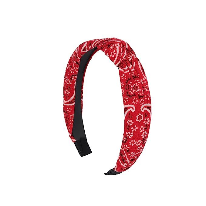Paisley Turban Knot Girls Headband - Red | Amazon (US)