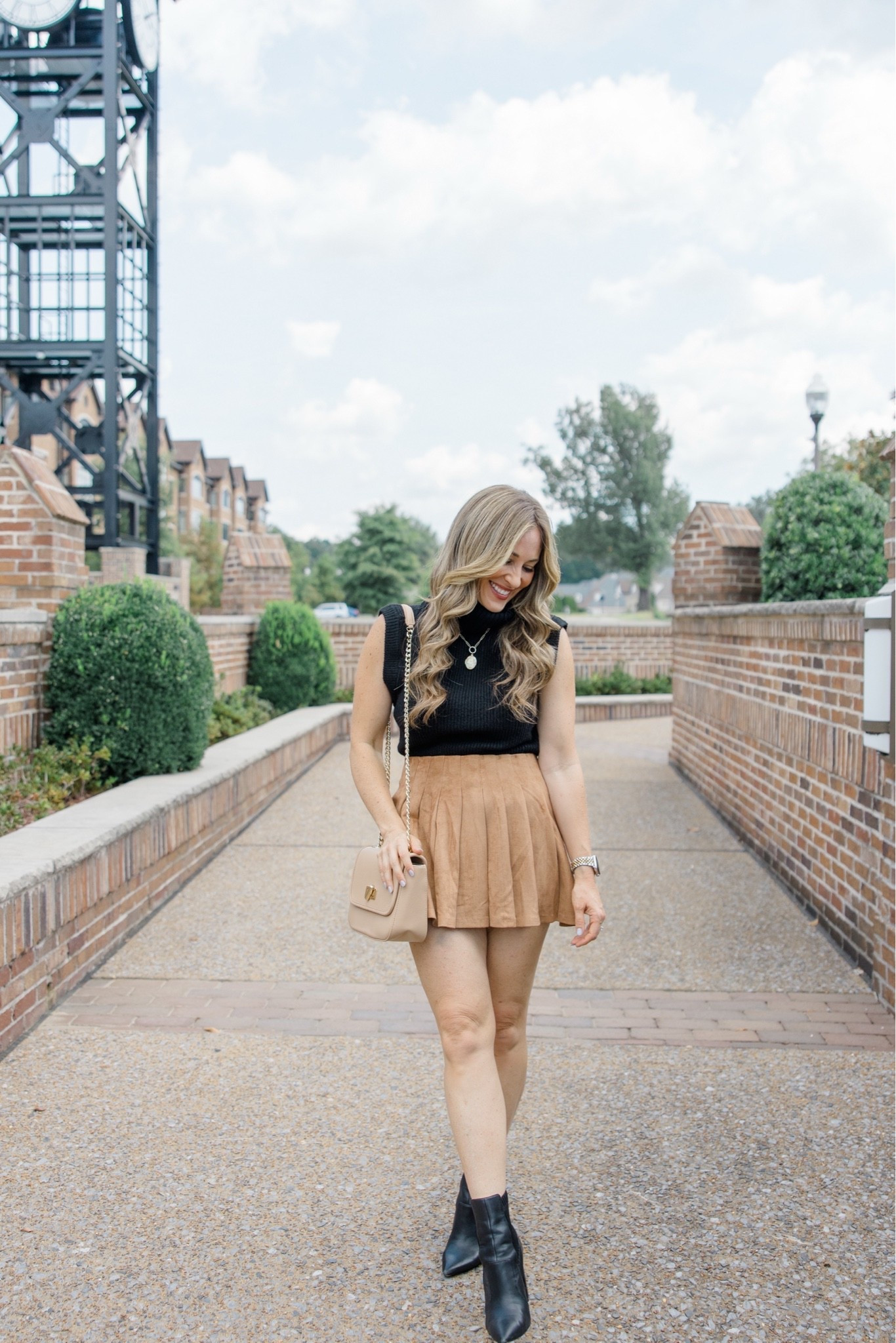 This suede skirt is actually a skort, and I plan to wear it all fall! Size XS in sport and small in top.

#LTKOver40 #LTKSeasonal #LTKPetite