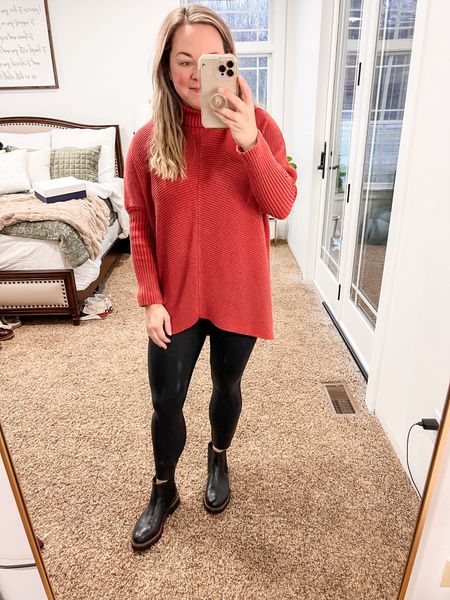 Chelsea boots with Spanx faux leather leggings (size small) and Amazon sweater (size small) 

Amazon find. Amazon style. Amazon fashion. Spanx leggings outfit. Chelsea boots outfit 

#LTKworkwear #LTKshoecrush