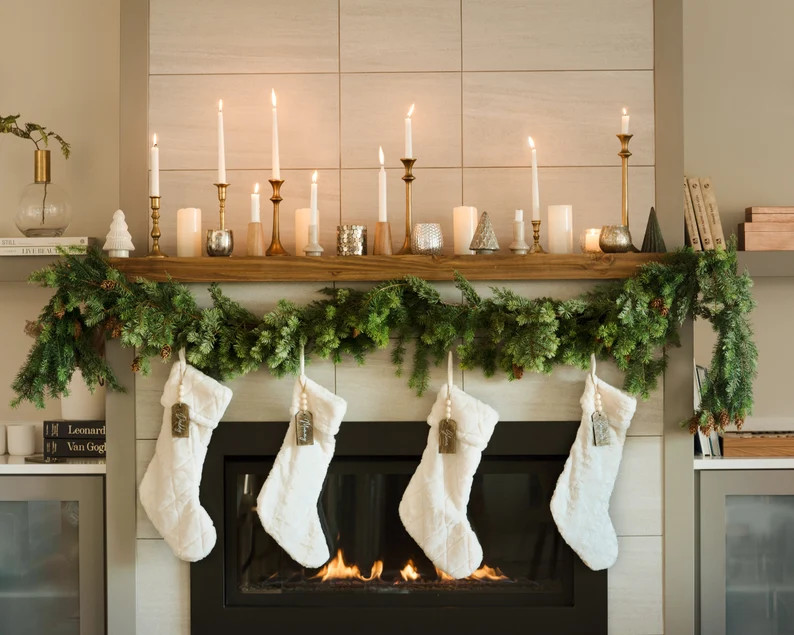 Personalized Christmas Stocking Tags Wooden Name Tag - Etsy | Etsy (US)