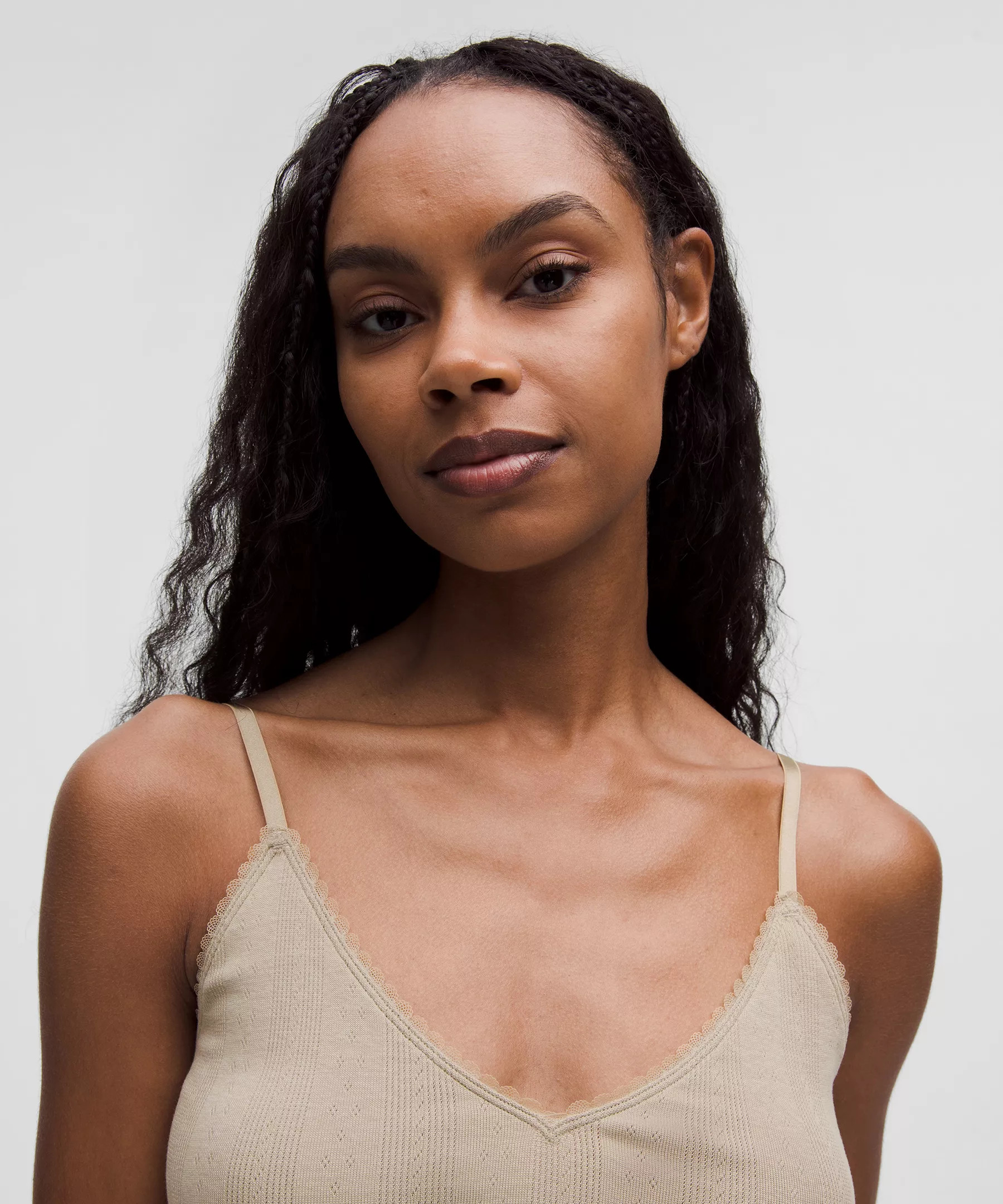 Cotton Pointelle Cropped Cami Tank Top | Lululemon (US)