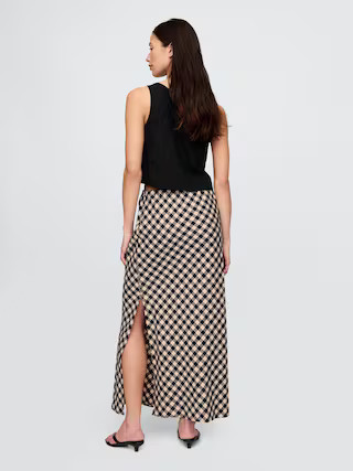 Linen-Blend Midi Skirt | Gap (US)