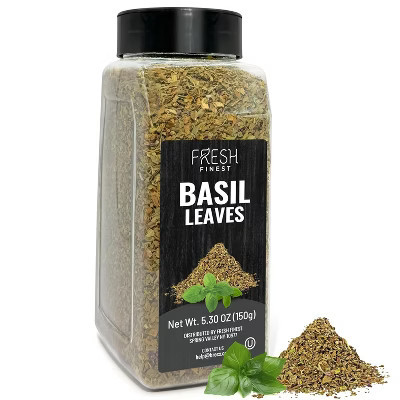 Fresh Finest Basil Leaves Spice – All-Natural, Kosher – 5.30 oz (150g) | Target