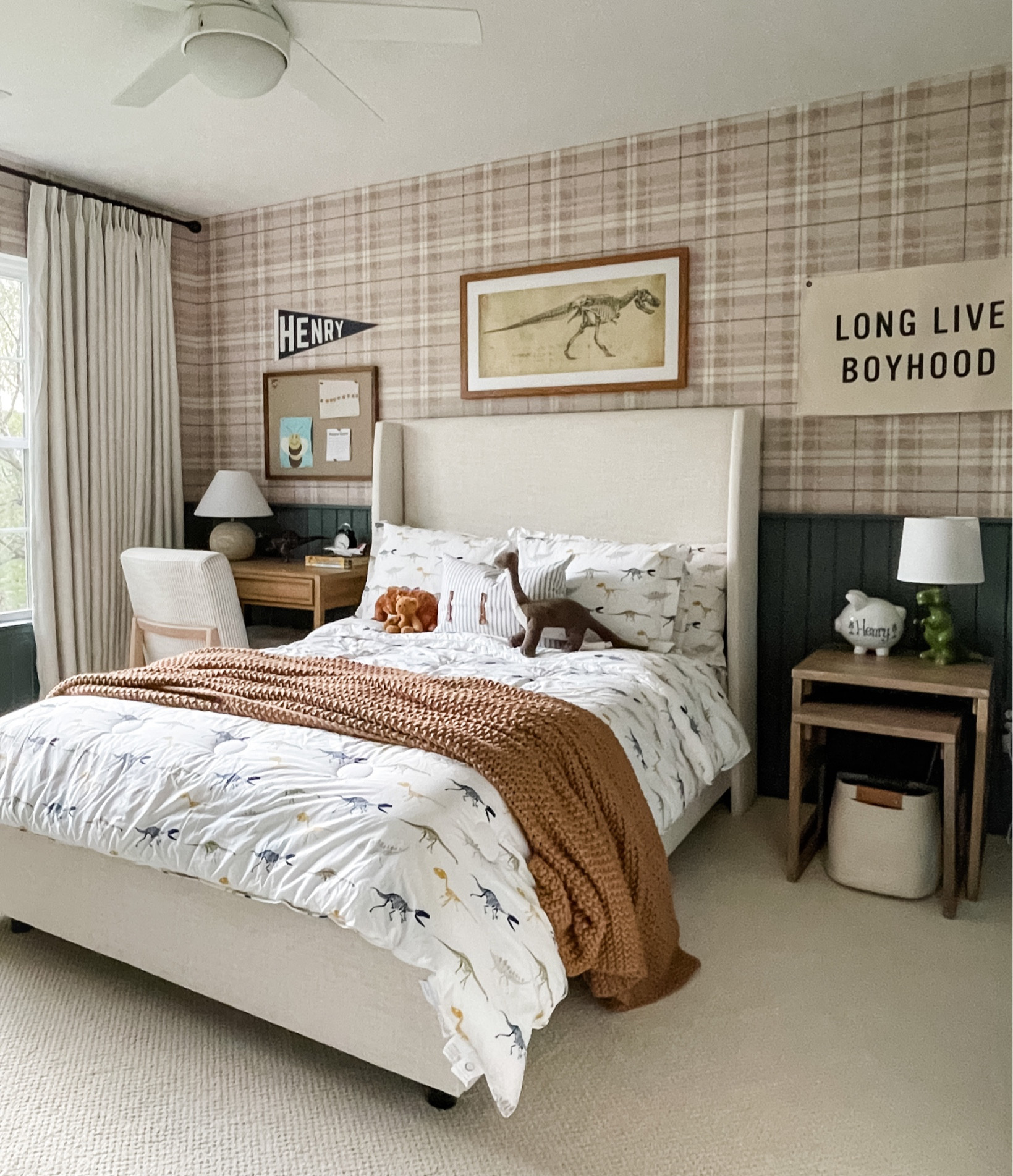 The big boy bedroom makeover is complete! This plaid wallpaper is more versatile than you’d think! And I love the desk corner space we created here too. But the kid wall art is my favorite. 

#LTKkids #LTKfamily #LTKhome