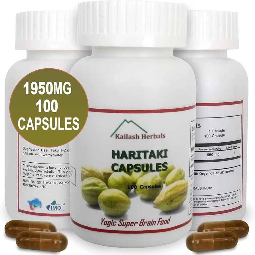 Organic Haritaki Capsules – 2420MG - Improves Digestion - Detoxification & Rejuvenation – Mai... | Amazon (US)