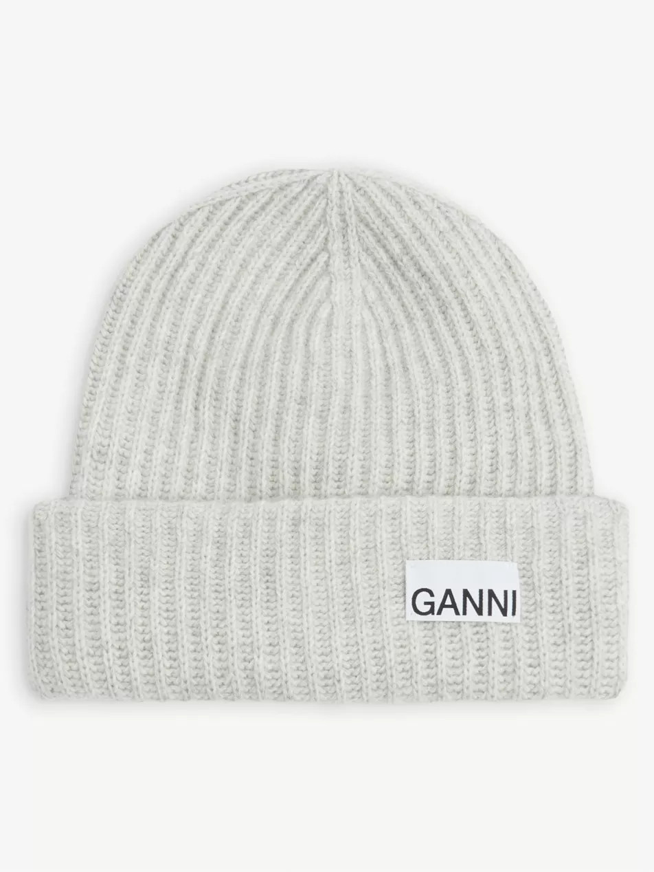 Logo-patch recycled-wool blend beanie | Selfridges