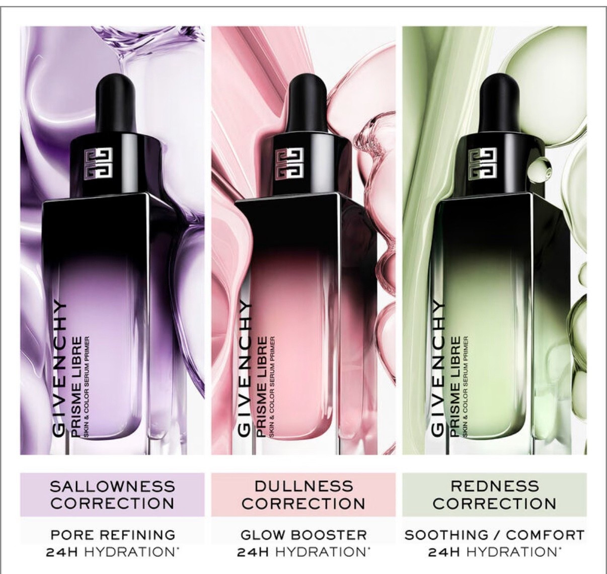 Color correcting = the secret to effortless luxury skin.

💜 Purple → cancels yellow sallowness
🌸 Pink → revives dull skin
💚 Green → neutralizes redness

The Givenchy Prisme Libre Serum Primers are not just primers… they’re skincare + glow in one bottle.

I linked all 3 shades so you can choose the one your skin actually needs 🤍

Tap to shop before your shade sells out ✨

#LTKbeauty #LuxuryBeautyFinds #GivenchyBeauty #SoftLuxury