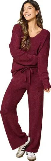 Solid Marshmallow V-Neck Lounge Set | Nordstrom