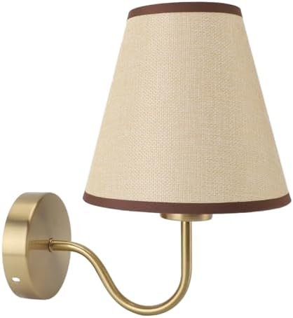 Milltrip Wall Sconces Linen Wall Lamp, Modern Decorative Indoor Light for Bedroom Bedside Living ... | Amazon (US)