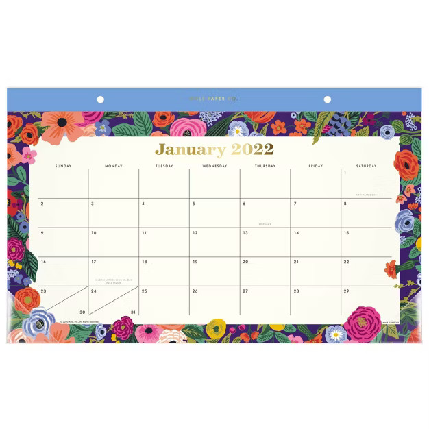 2022 Compact Deskpad 17.75"x10.875" Garden Party - Rifle Paper for Cambridge | Target