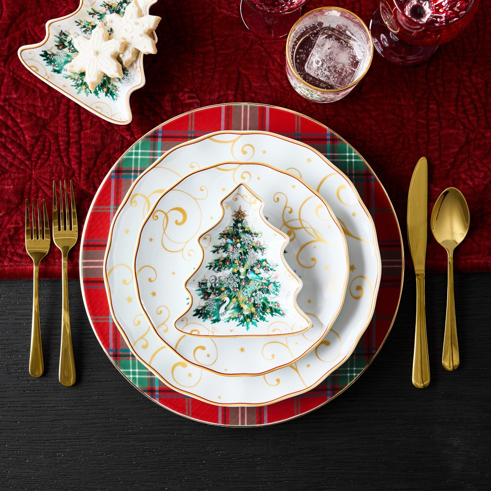 'Twas the Night Before Christmas Figural Tree Appetizer Plates, Set of 4 | Williams-Sonoma