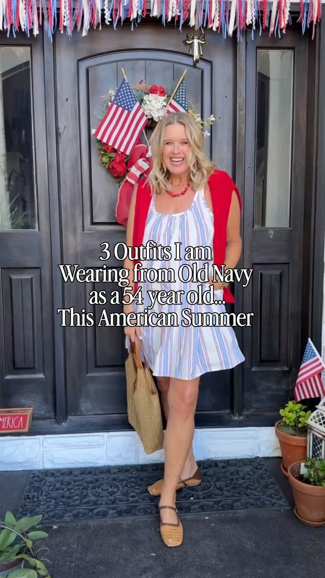 3 outfits from Old navy - I am wearing as a 54 .. this American Summer 🇺🇸❤️🤍💙

🍒On sale

This items sell out fast.. but they have been restocking.. favorite it and you’ll be alerted… 

Everything is try to size…

#LTKSaleAlert #LTKOver40 #LTKSeasonal