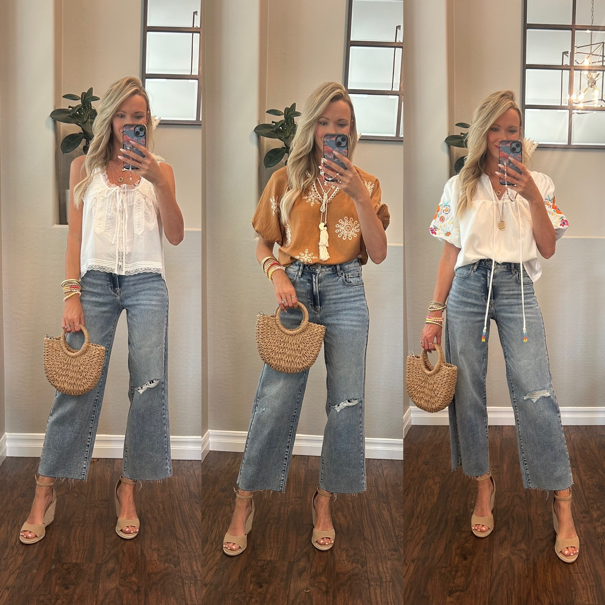 ❤️Easy go to outfit! Jeans and a top!
Perfect for summer into fall outfits! 
✔️Jeans- i sized down. Use my code TRACYSAVE30 for 30% off! 

#LTKFindsUnder50 #LTKStyleTip #LTKWorkwear