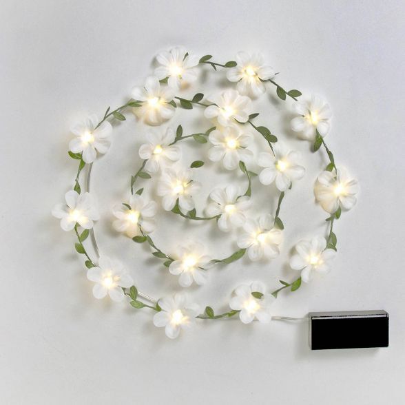 Spring Floral Fairy String LED Lights White - Spritz™ | Target