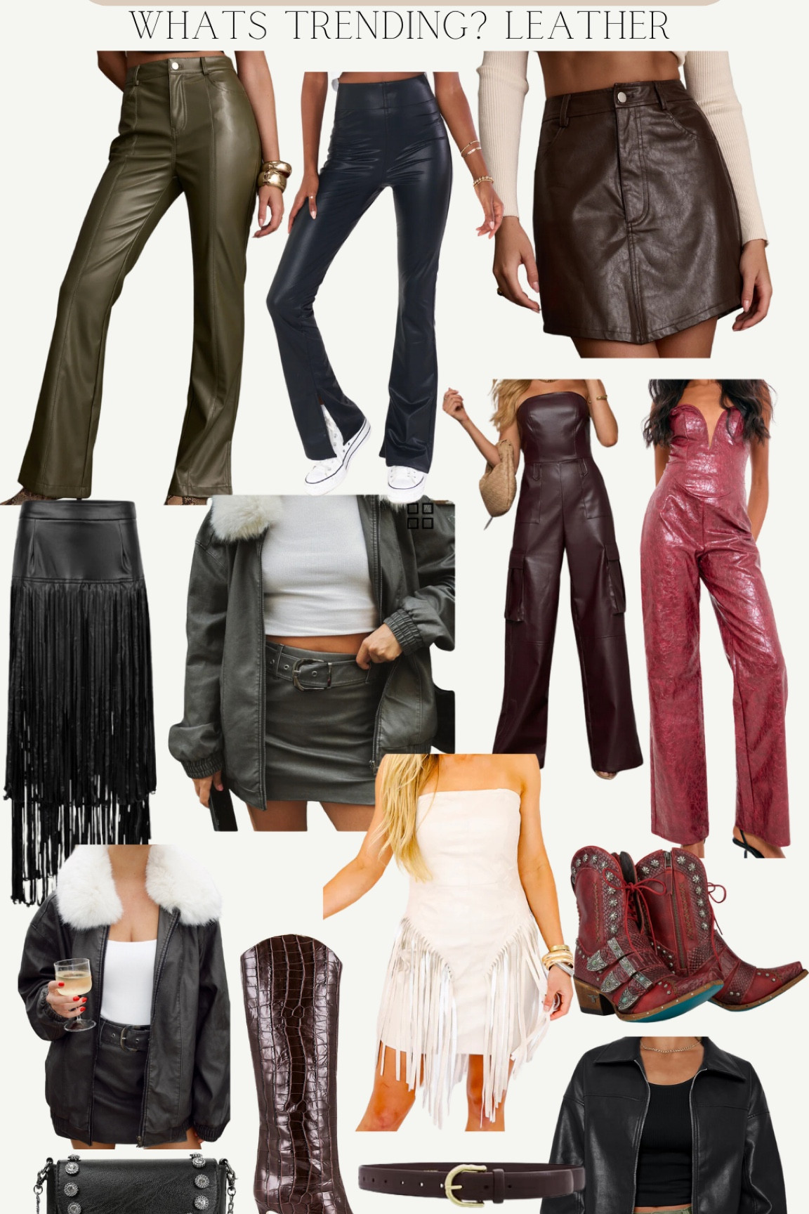 What’s trending for fall leather, leather pants, business, casual, rodeo fashion, winter outfits, winter western girls, night out outfits, date, night outfits NFR FASHION 

#LTKStyleTip #LTKFindsUnder50 #LTKFindsUnder100