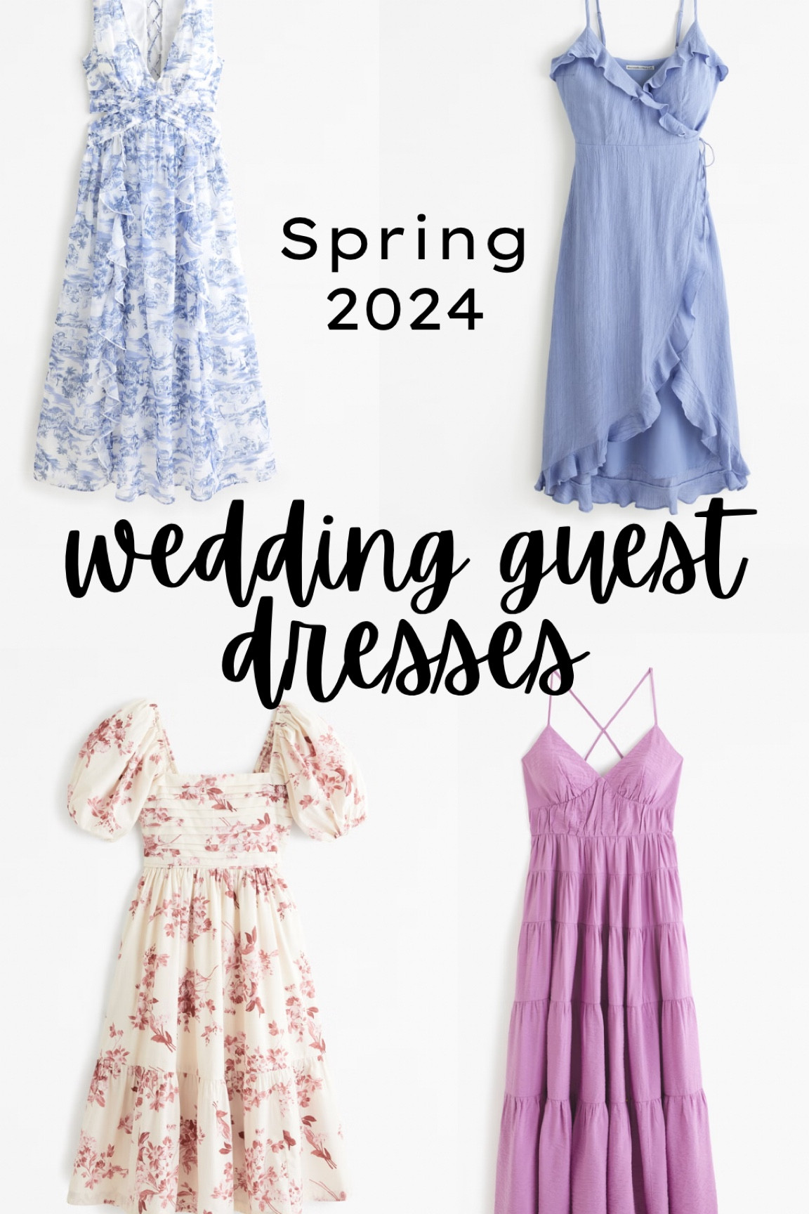Spring 2024 wedding guest dresses from Abercrombie and Fitch A&F. Beautiful spring muted pastel colors are perfect for wedding season or Easter Sunday! SPRING OUTFIT. #weddingguest #weddingguestdress #springdress #springoutfit #easter #easterdress

#LTKSpringSale #LTKSeasonal #LTKwedding