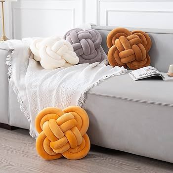 Amazon.com: Knot Pillow Ball Xmas, Decorative Throw Pillow Floor Cushion with Soft Plush for Couc... | Amazon (US)