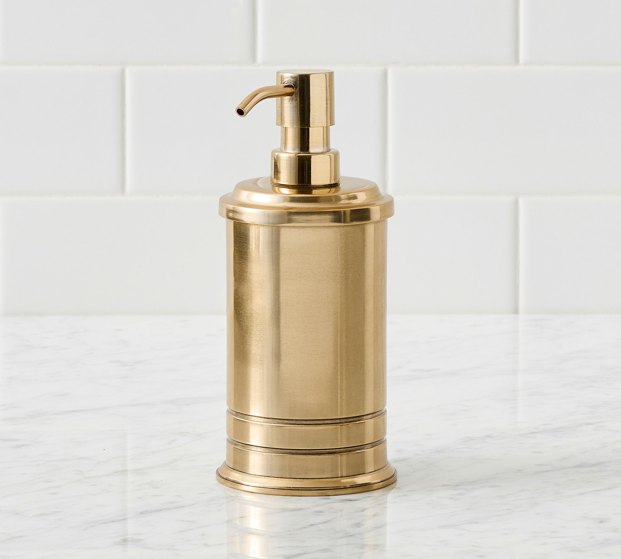 Garrett Soap Pump, Brushed Brass | Pottery Barn (US)