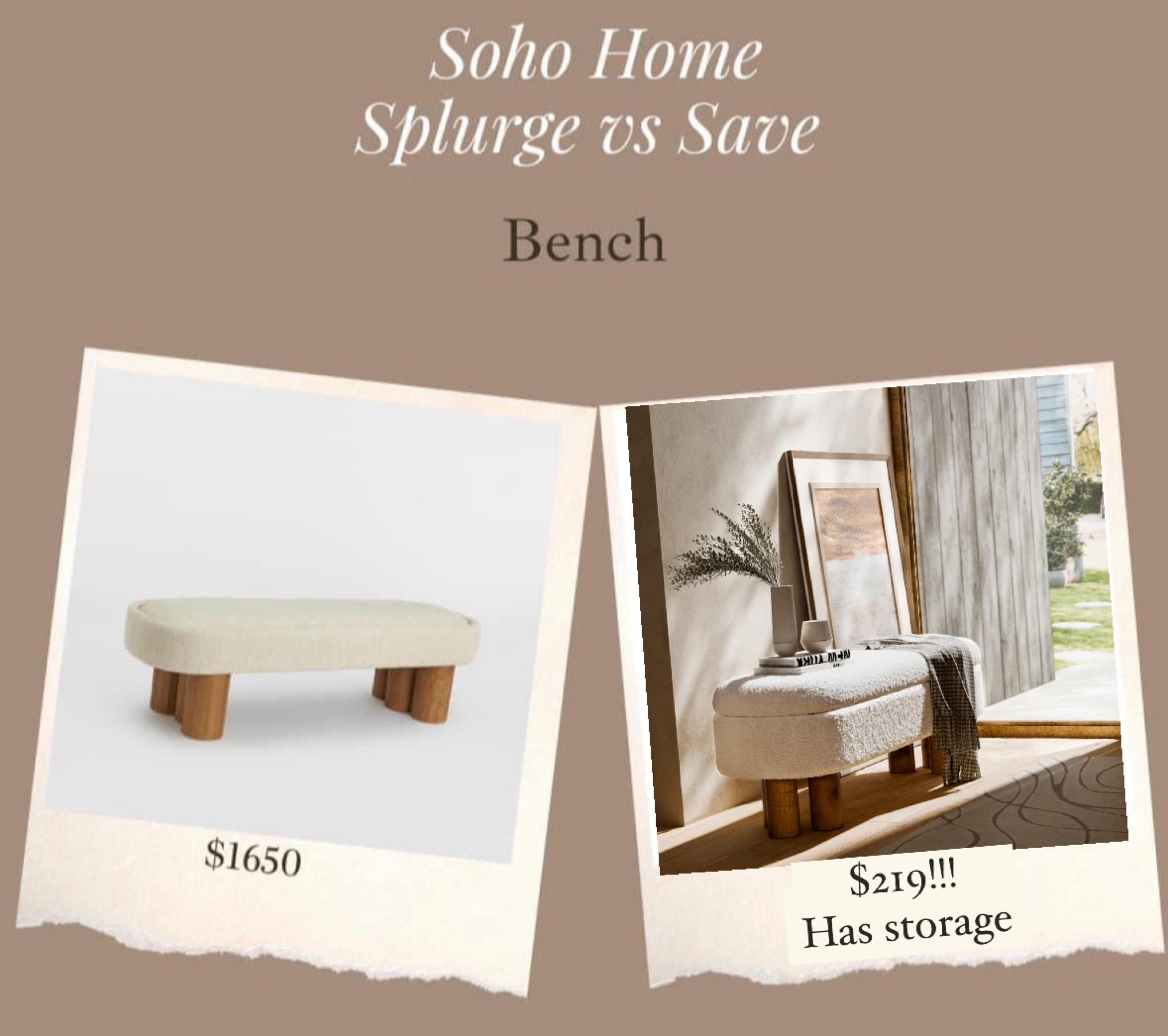 My new favorite storage bench find!!!! Wow!! I cannot believe the price of this storage bench with the three leg base 😍😍😍 looks so high end!!!! Loveeee 

#LTKHome #LTKFallSale #LTKSaleAlert