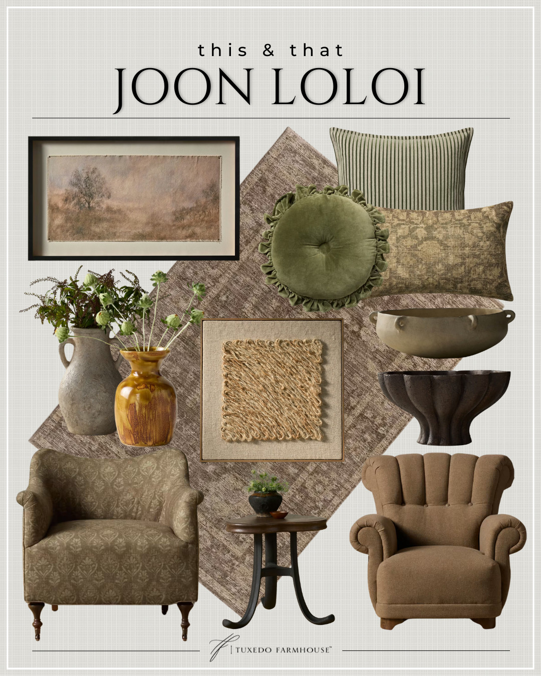 This & That 🤍 Loving this mix from Joon Loloi — rich textures, earthy tones, and timeless patterns that make a space feel layered and collected. These are the pieces that bring warmth and character home. Everything linked here! #LTKHome #JoonLoloi #NeutralDecor

Seasonal, home decor, accent chairs, rugs, wall art, frames, pillows, lamps, baskets, candles, books, coffee tables, ottomans, trays, bowls, consoles, accent tables
 

 #LTKSeasonal #LTKHome #LTKSaleAlert