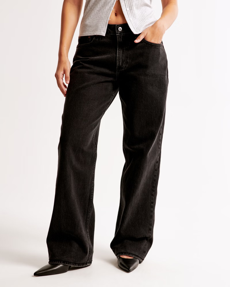Curve Love Low Rise Baggy Jean | Abercrombie & Fitch (US)