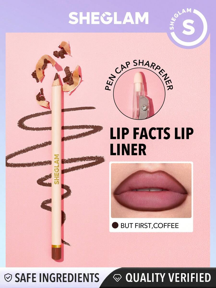 SHEGLAM Lip Facts Lip Liner-But First,Coffee | SHEIN