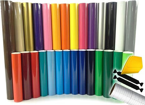 ORACAL 651 Multi-Color Vinyl Starter Kit 12" x 5ft Roll Bundle Including Toolkit & Transfer Paper... | Amazon (US)