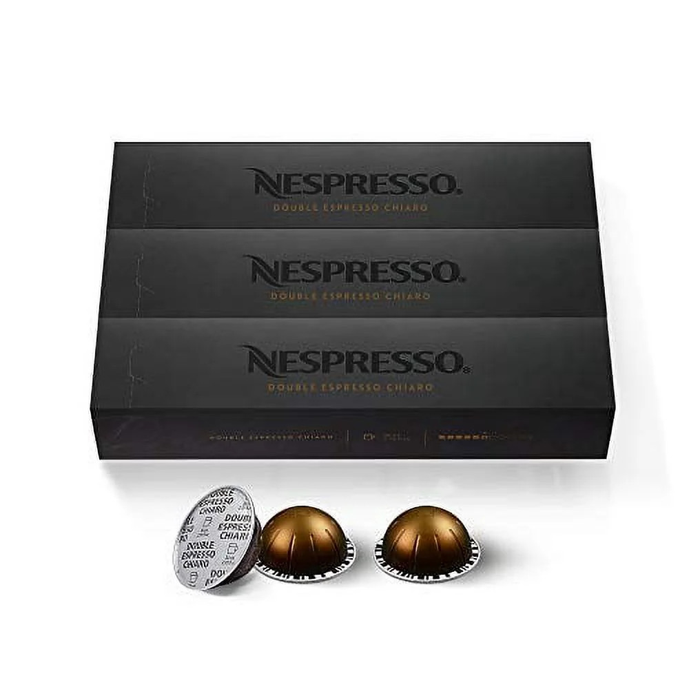 Nespresso Capsules Vertuo, Double Espresso Chiaro, Medium Roast Espresso Coffee, 30-Count Coffee ... | Walmart (US)