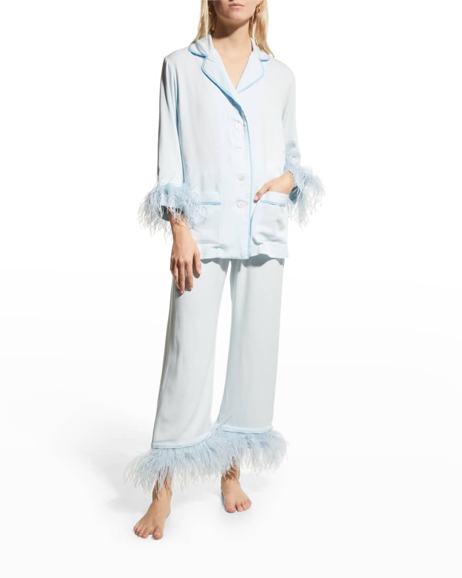 Sleeper Party Double Feather Pajama Set | Neiman Marcus