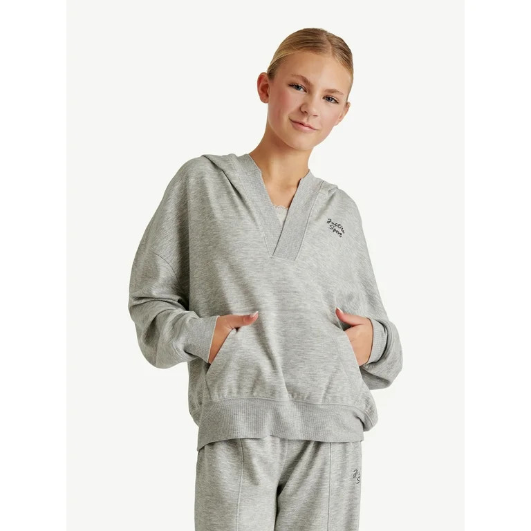 Justice Girls Rib Detail Hoodie, Sizes XS - XLP | Walmart (US)